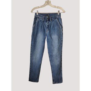 Fashion Nova Jeans Womens 3 Pleated Front Tapered 80s